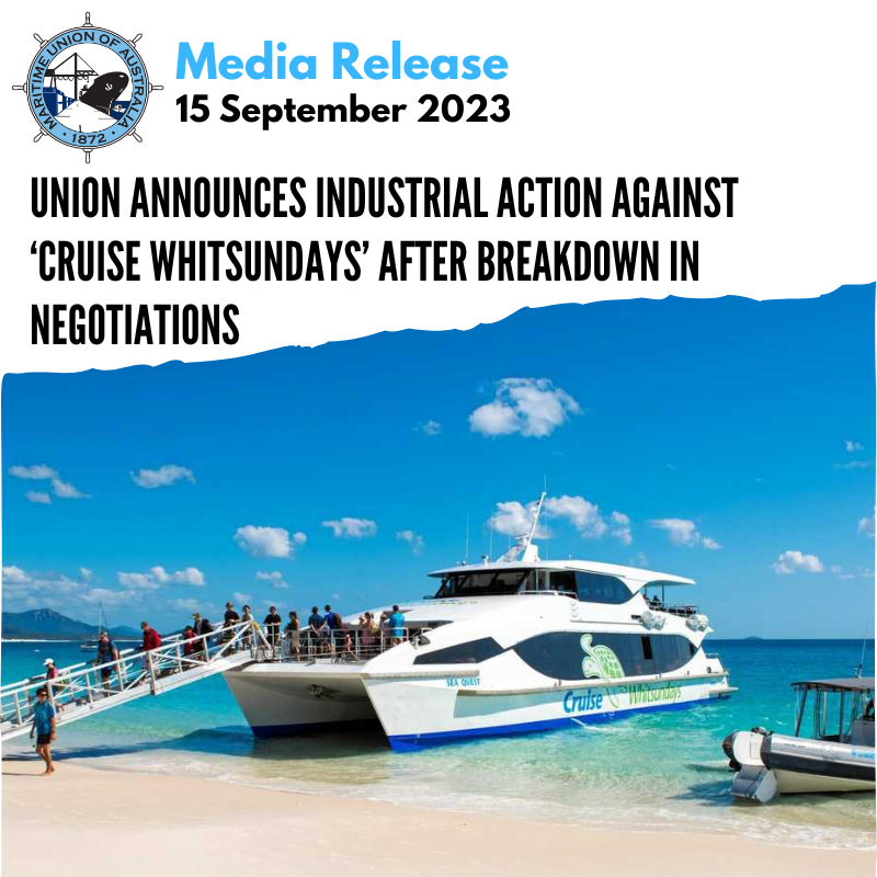 cruise whitsundays industrial action