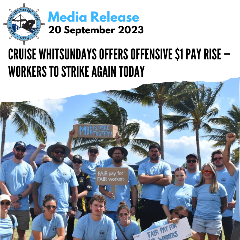 cruise whitsundays industrial action